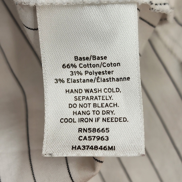 Halogen Women's White Pinstripe Button Down Shirt - S - Picture 7 of 7